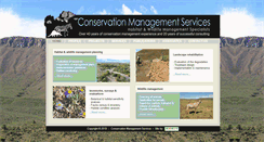 Desktop Screenshot of conservationmanagementservices.co.za