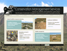 Tablet Screenshot of conservationmanagementservices.co.za